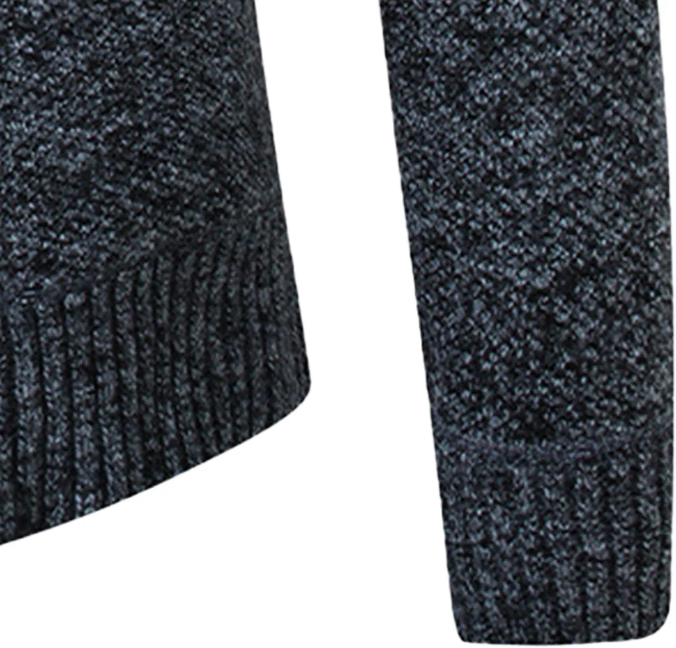 Men's Knitted Jacket Man Slim Fit Full Zip Sweater Male Soft Flannel Lining Thicken Warm Cardigan