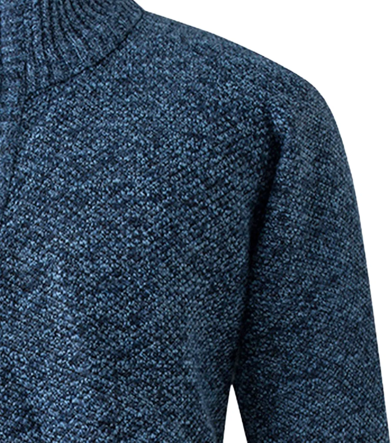 Men's Knitted Jacket Man Slim Fit Full Zip Sweater Male Soft Flannel Lining Thicken Warm Cardigan