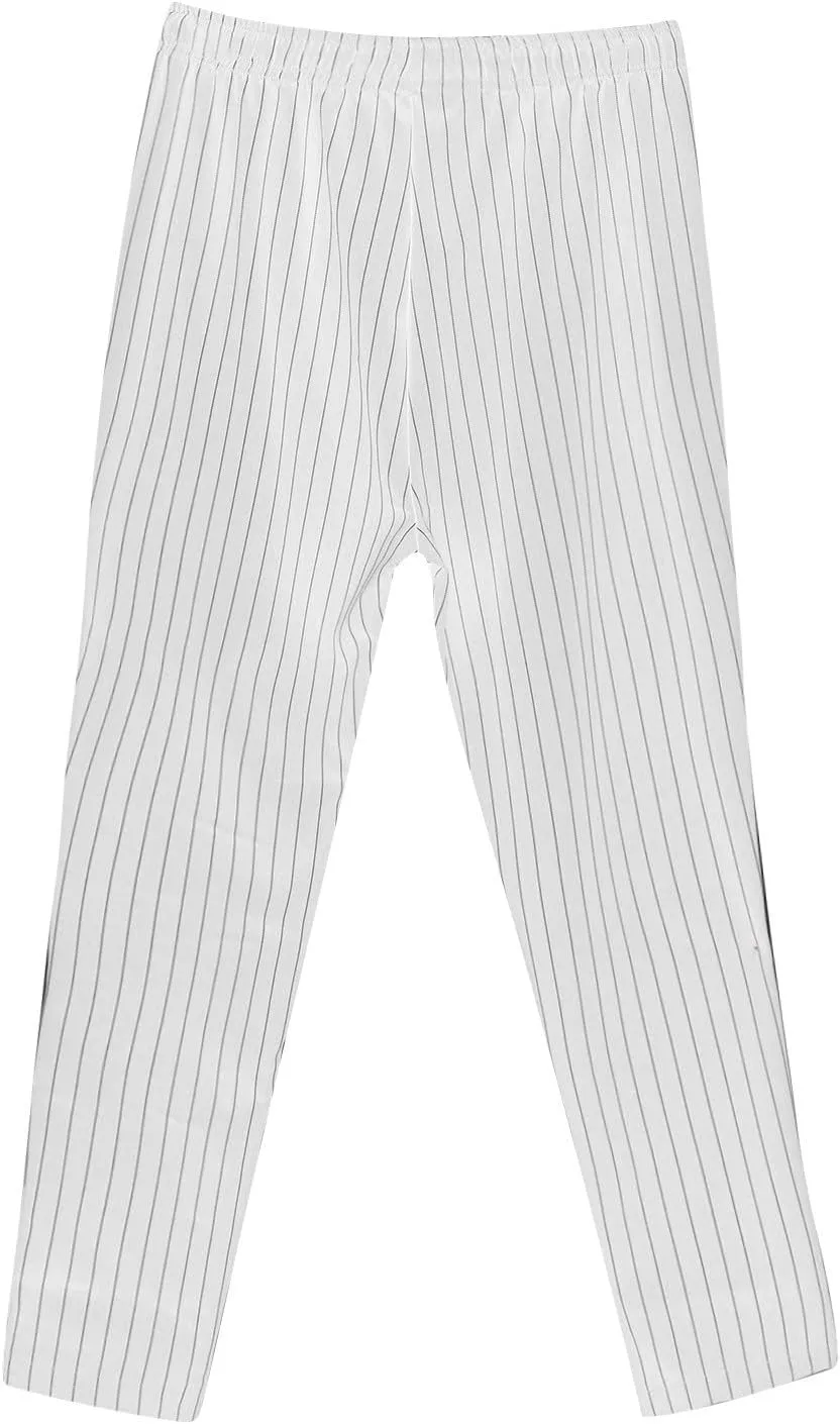 Mens Lightweight Casual Pants Striped Tight Stretch Quick Drying Outdoor Street Trousers Drawstring High Waisted Tapered Pant
