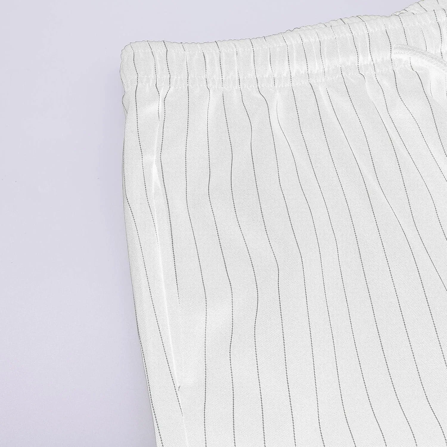 Mens Lightweight Casual Pants Striped Tight Stretch Quick Drying Outdoor Street Trousers Drawstring High Waisted Tapered Pant