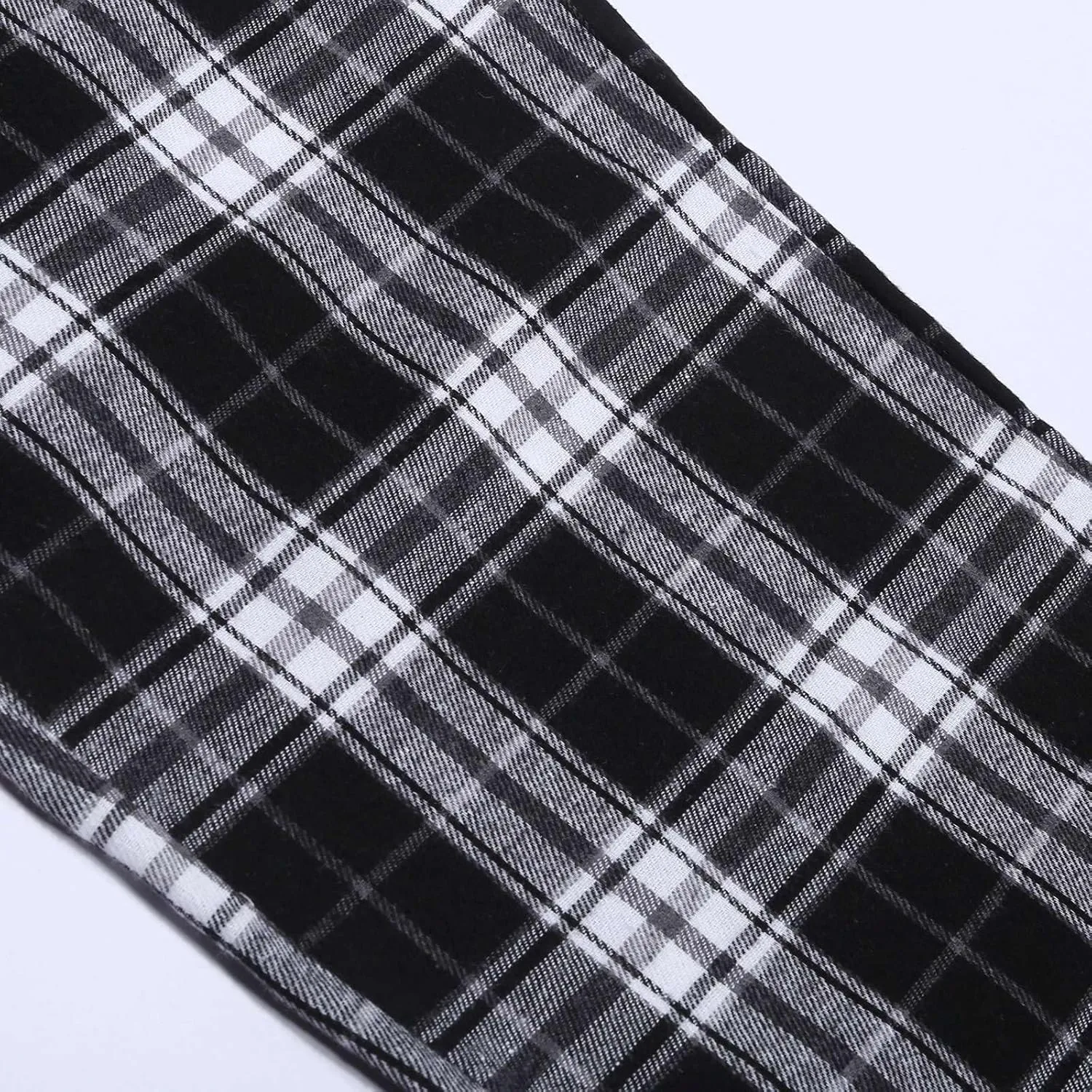 Mens Pajama Pants Wide-Legged Plaid Printed Drawstring Pockets Casual Pants Fall and Winter Sleepwear Pants