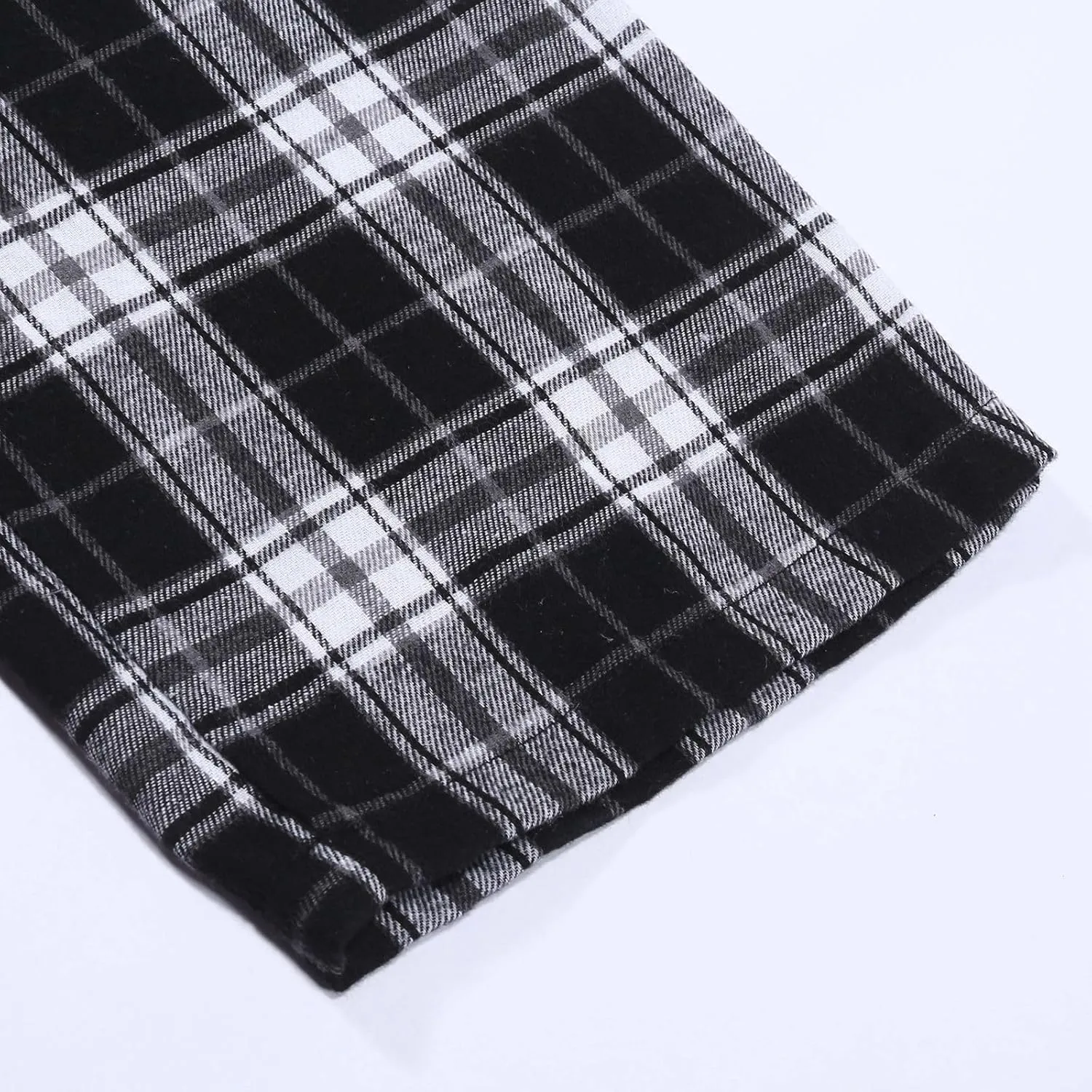 Mens Pajama Pants Wide-Legged Plaid Printed Drawstring Pockets Casual Pants Fall and Winter Sleepwear Pants