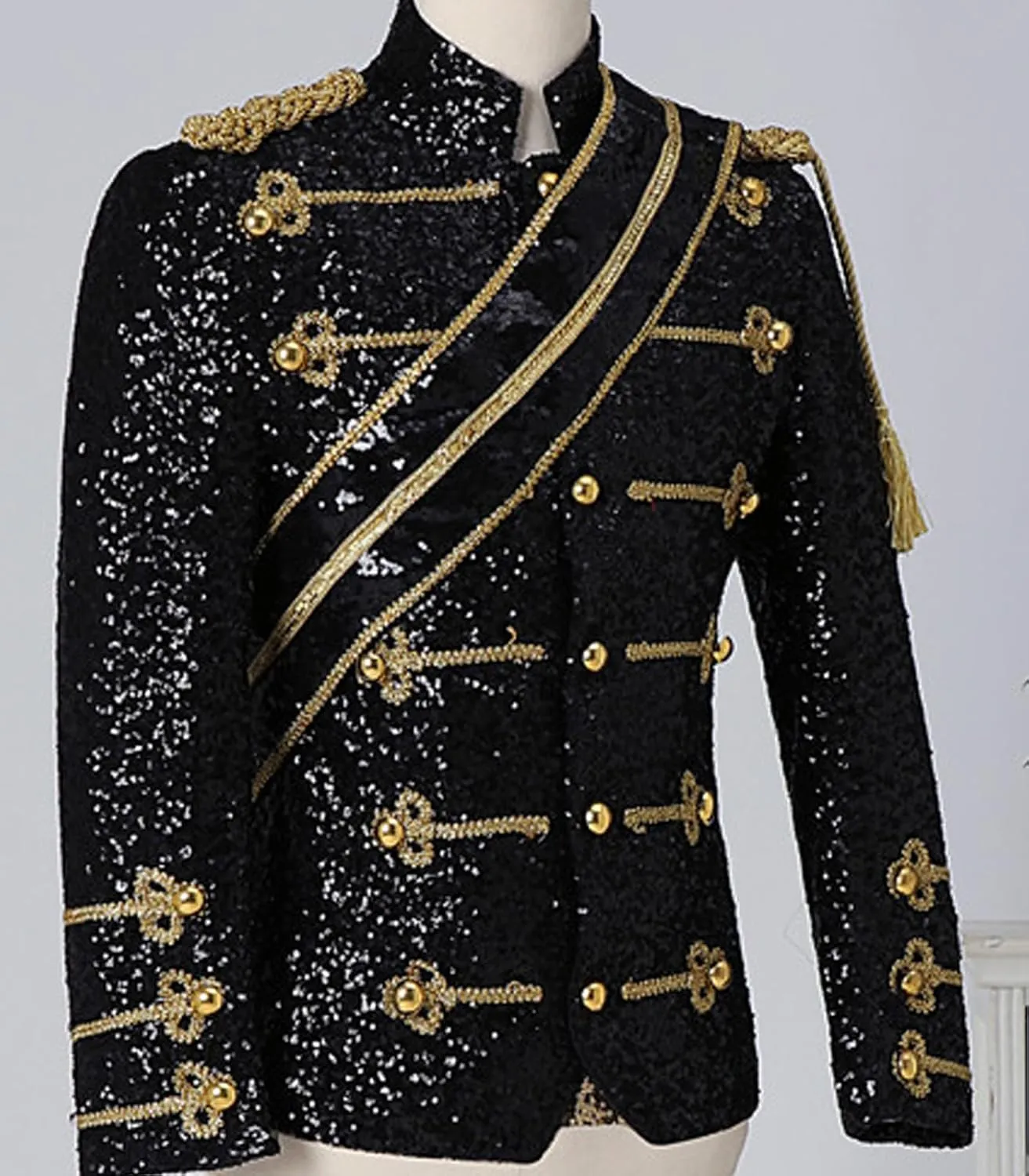 Mens Sequins Blazer Luxury Jacket Costumes Nightclub Bar Dress