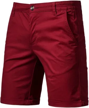 Men's Slim-Fit 5" Shorts Lightweight Outdoor Cargo Short Classic Stretch Chino Shorts Athletic Hiking Tactical Pants