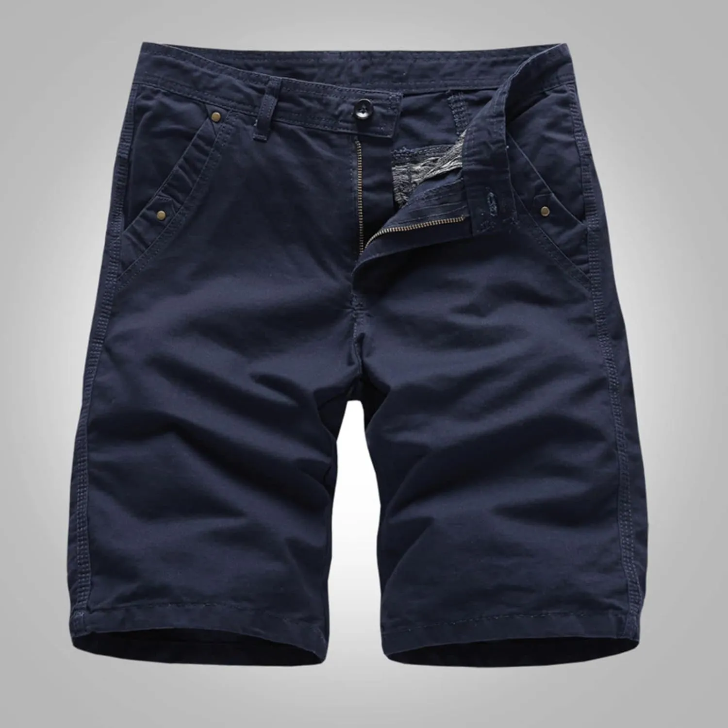 Men's Stretch Chino Short Slim Fit Flat Front Shorts Summer Cotton Casual Shorts with Pockets