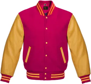 Men's Varsity Jacket Baseball Letterman Wool and Leather Premium Quality Basketball Jackets