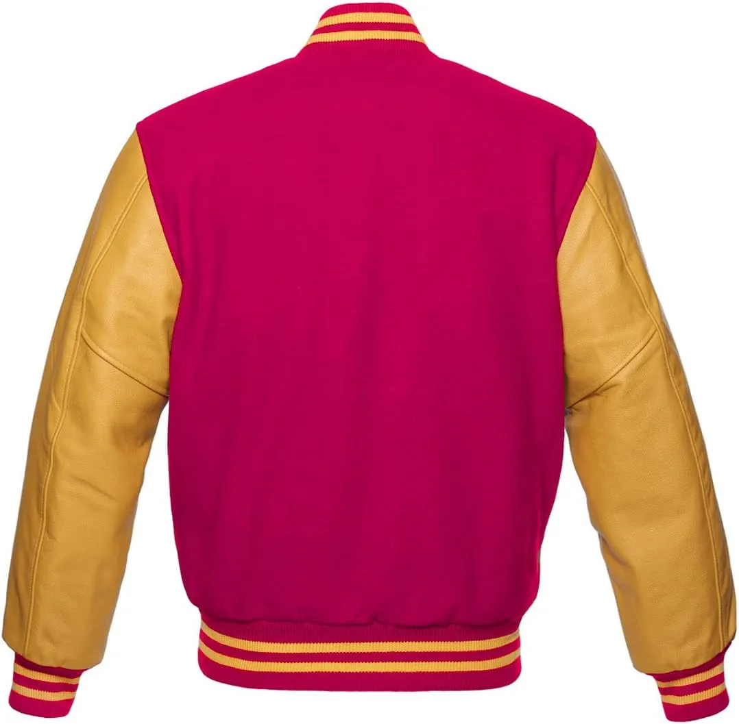 Men's Varsity Jacket Baseball Letterman Wool and Leather Premium Quality Basketball Jackets