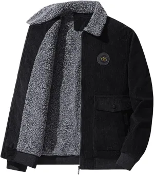 Men's Winter Casual Jacket Men's Winter Cashmere Coat Men's Cashmere Thickened Jacket Cotton Padded Jacket