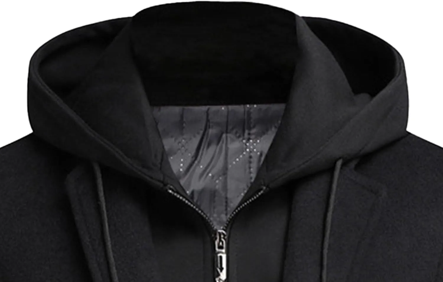 Men's Wool Hooded Overcoat Casual Single Breasted Business Male Coat Classic Long Sleeve Trench Overcoats