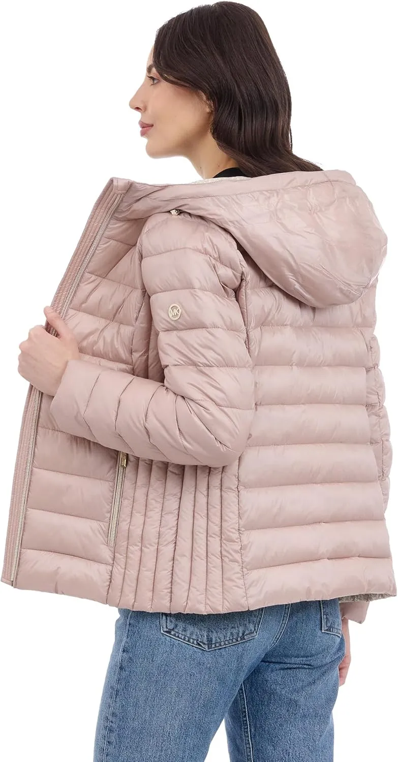 Michael Kors Women's Hooded Packable Puffer Jacket
