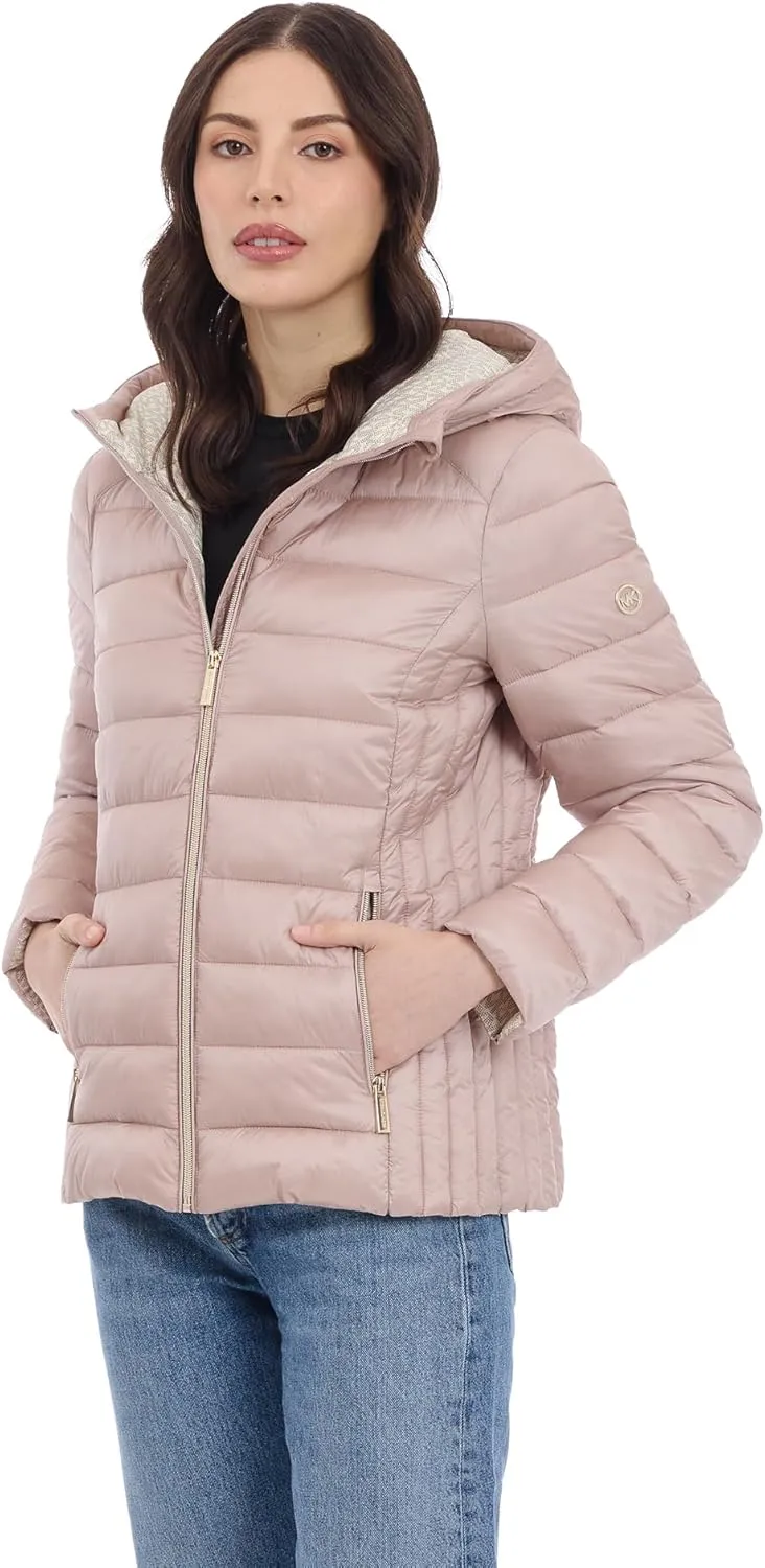 Michael Kors Women's Hooded Packable Puffer Jacket