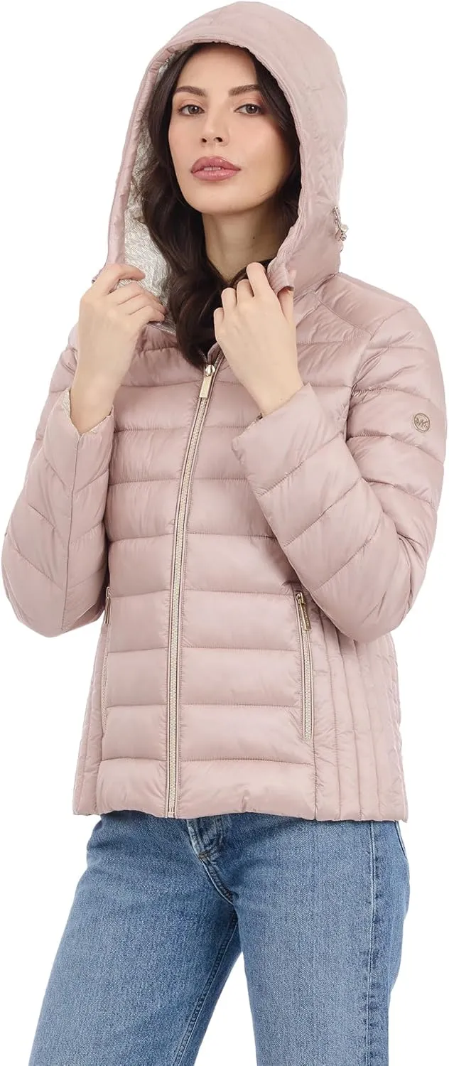 Michael Kors Women's Hooded Packable Puffer Jacket