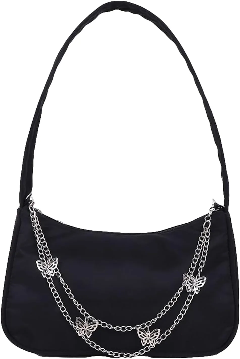 Milumia Women's Y2K Chain Linked Shoulder Handbags Party Top Handle Hobo Bags