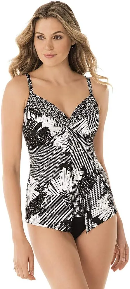 Miraclesuit Women's Swimwear Love Knot Sweetheart Neckline Underwire Bra Tankini Bathing Suit Top