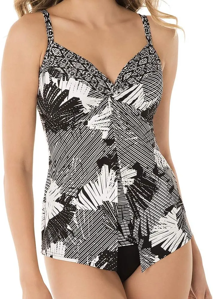 Miraclesuit Women's Swimwear Love Knot Sweetheart Neckline Underwire Bra Tankini Bathing Suit Top