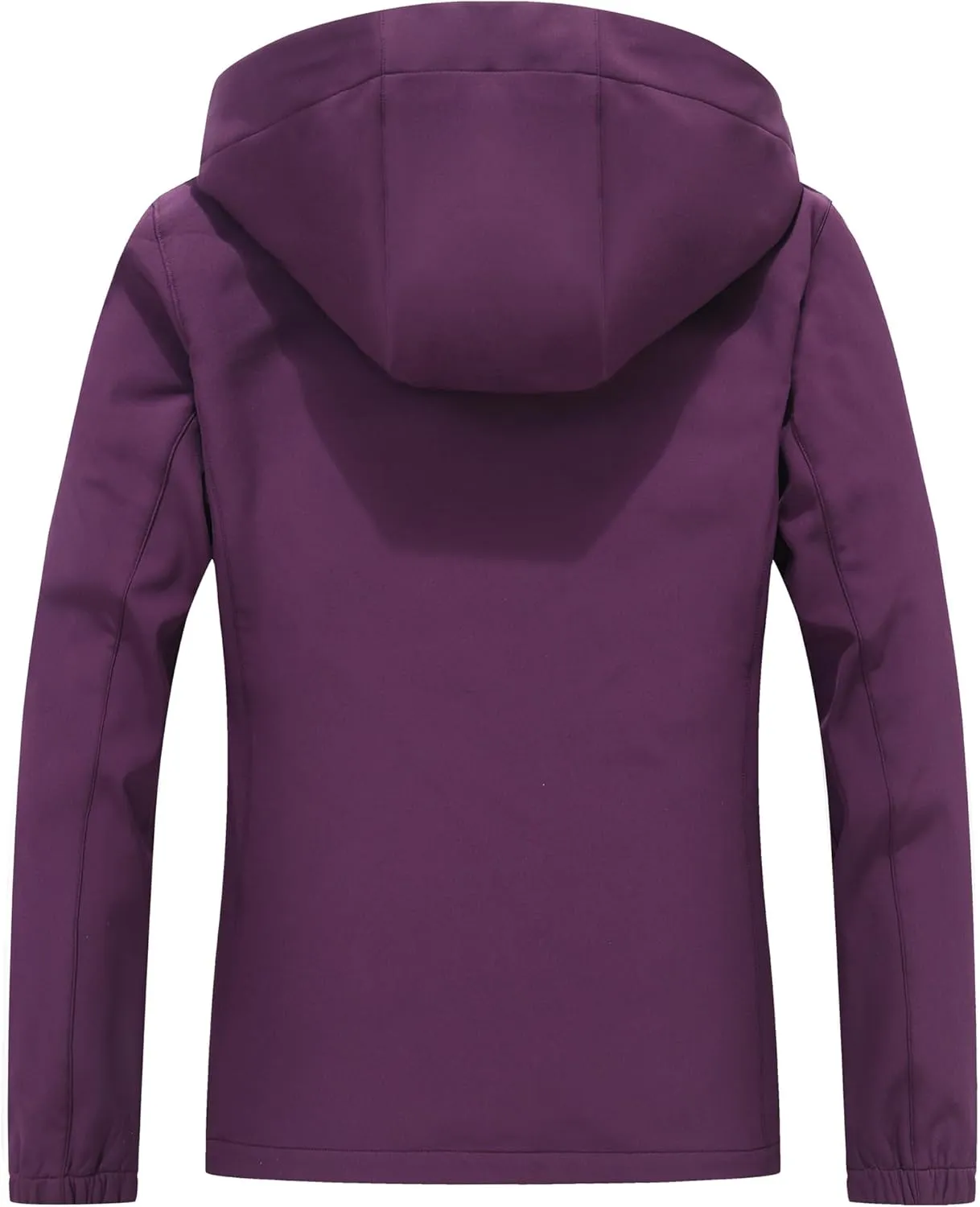 MOERDENG Women's Waterproof Softshell Jacket with Hood Fleece Lined Winter Jacket Insulated Windbreaker Hiking Jacket