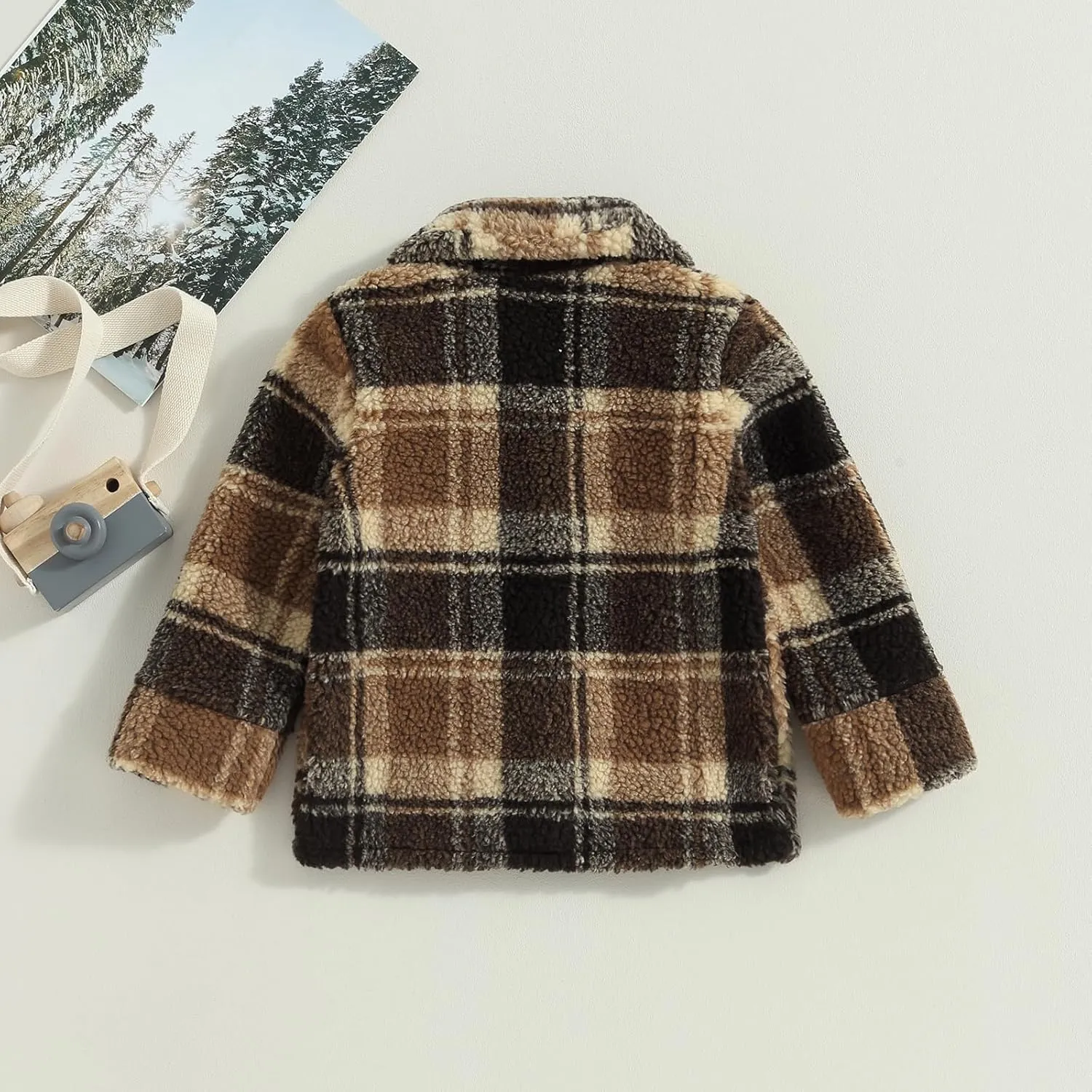 MoZiKQin Toddler Baby Boys Girls Wool Coat Winter Warm Double Breasted Trench Coat Kids Jacket Outwear Clothes