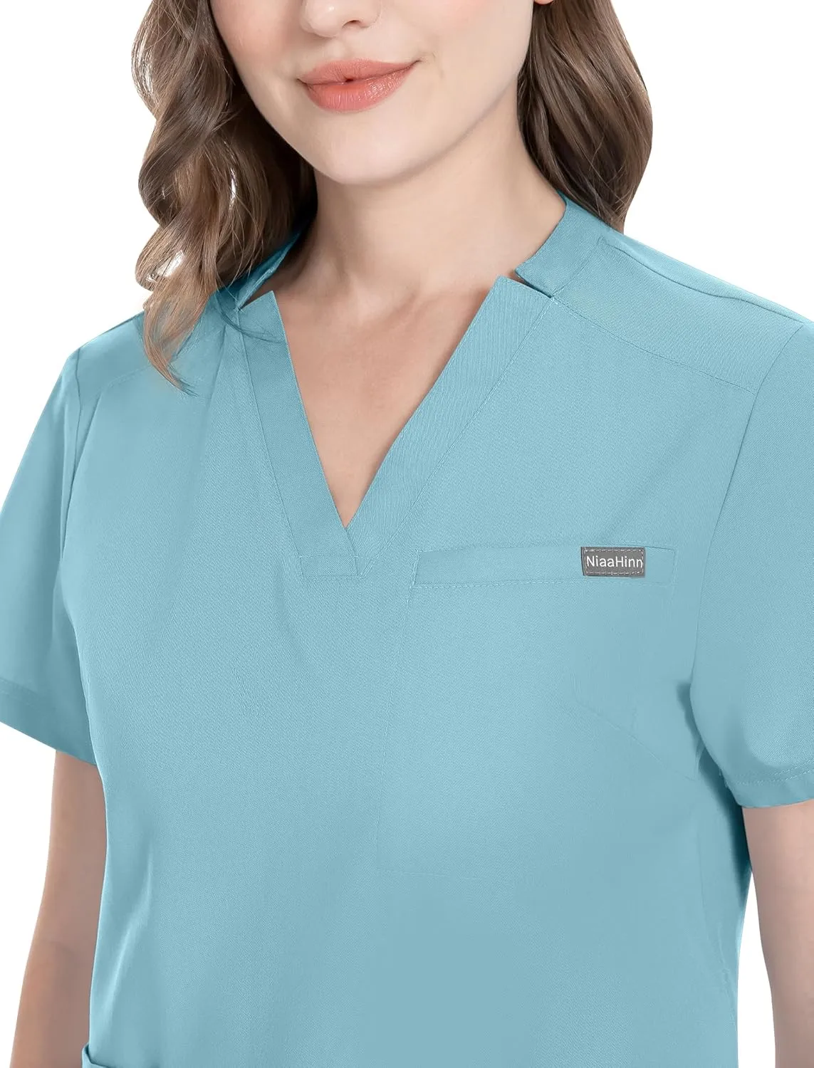 Niaahinn Classic Scrub Set for Women - Top Workwear & Yoga Jogger Pants Nursing Uniform