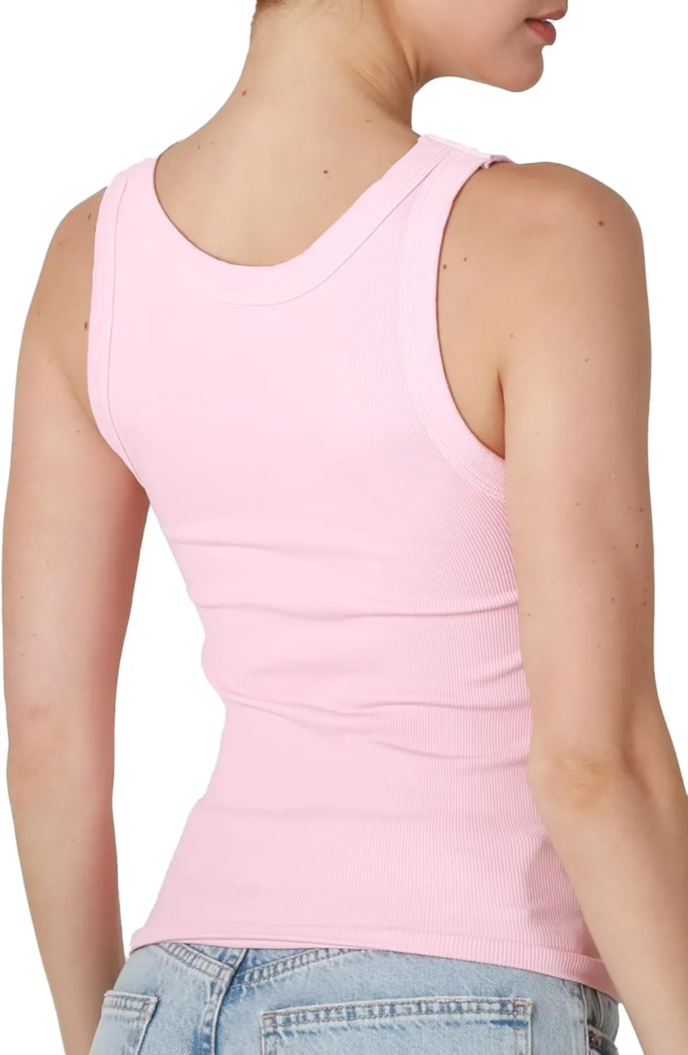 NIKIBIKI Women Seamless Reversible Ribbed Tank Top, Made in U.S.A, One Size