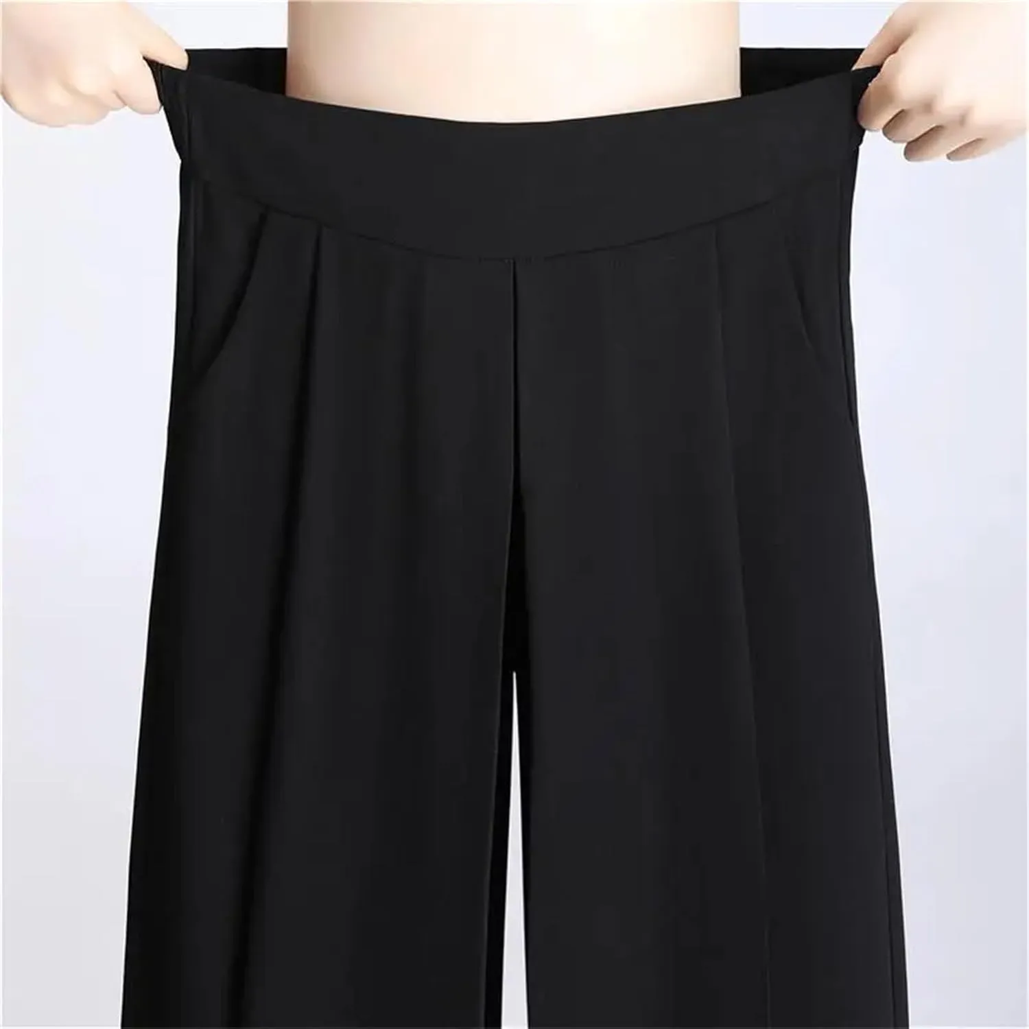 Oversized Chiffon Skirt High Waisted Shorts for Women Woman Black Ladies Womens Shorts Wide Leg Short Pants