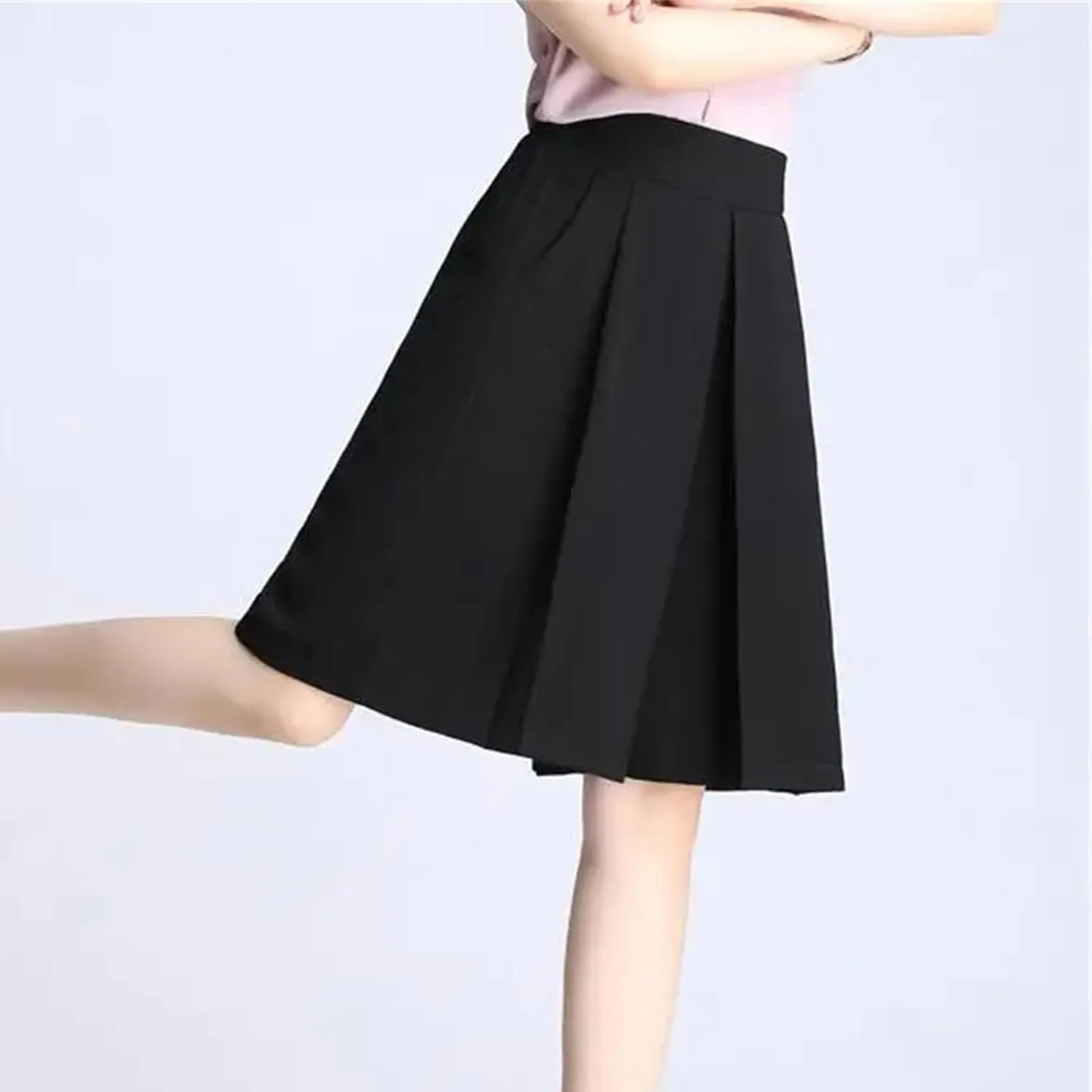 Oversized Chiffon Skirt High Waisted Shorts for Women Woman Black Ladies Womens Shorts Wide Leg Short Pants