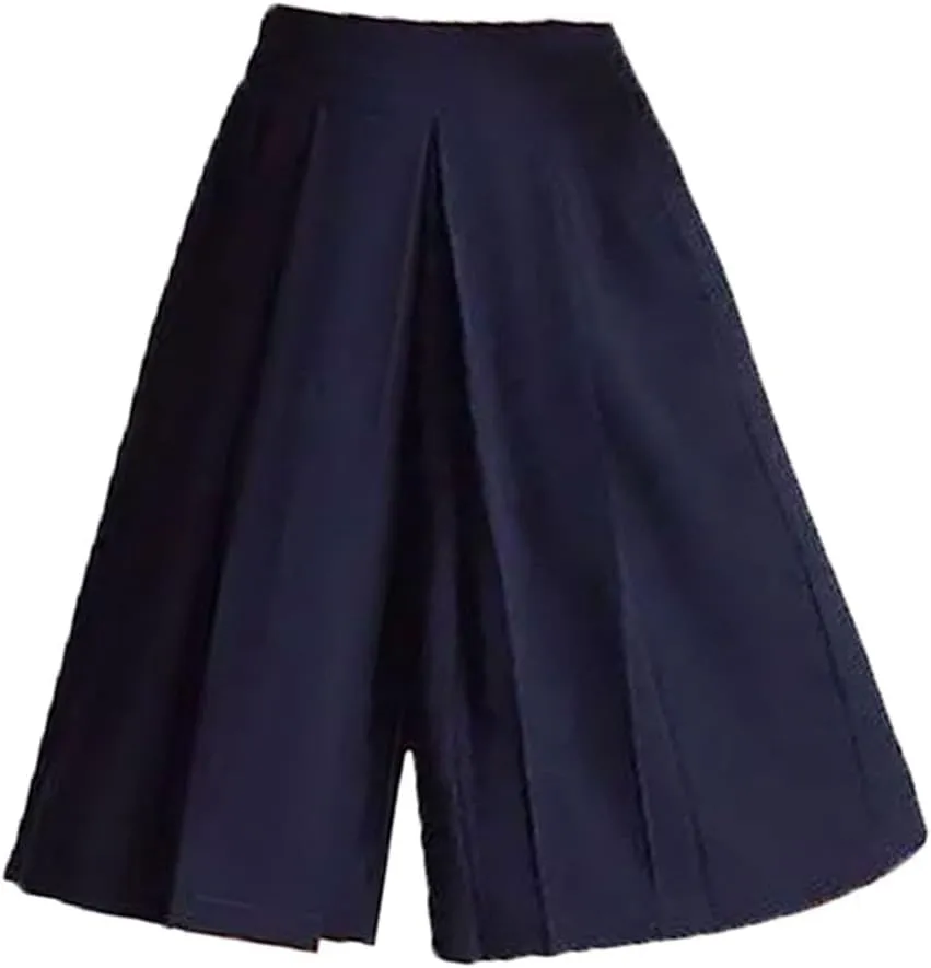 Oversized Chiffon Skirt High Waisted Shorts for Women Woman Black Ladies Womens Shorts Wide Leg Short Pants