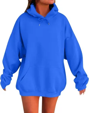 Oversized Hoodies for Women Winter Cute Drawstring Sweatshirts Pullover 2024 Fashion Solid Tops Trendy Casual Outfits