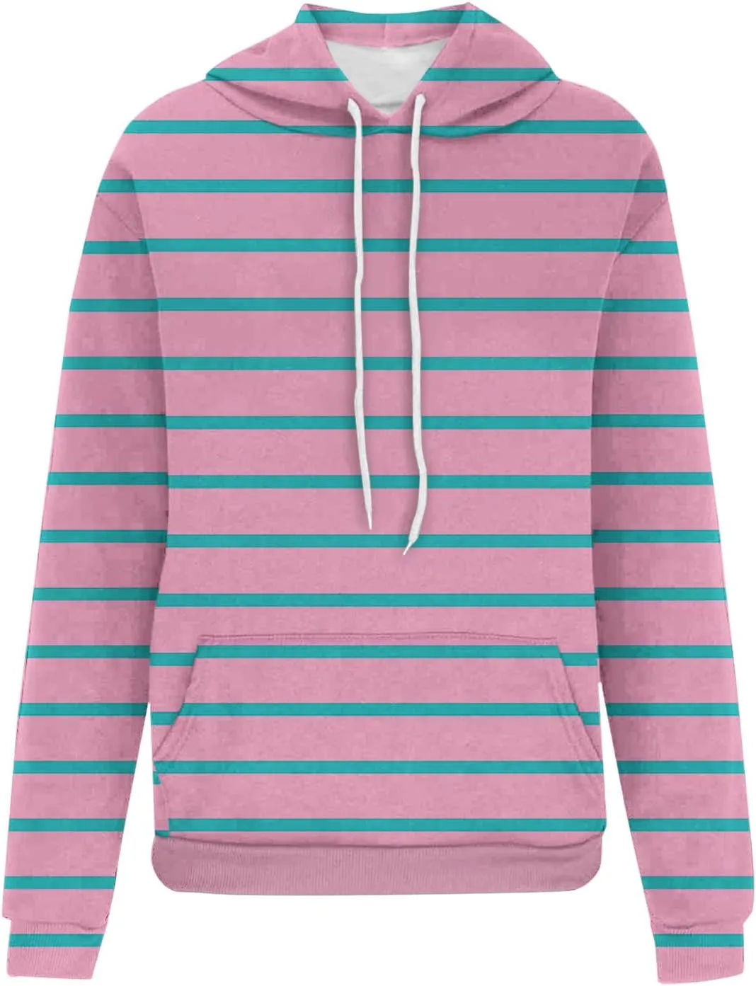 Oversized Striped Hoodies Sweatshirt for Women Trendy Plus Size Sweatshirts with Pockets Casual Loose Pullover Clothe