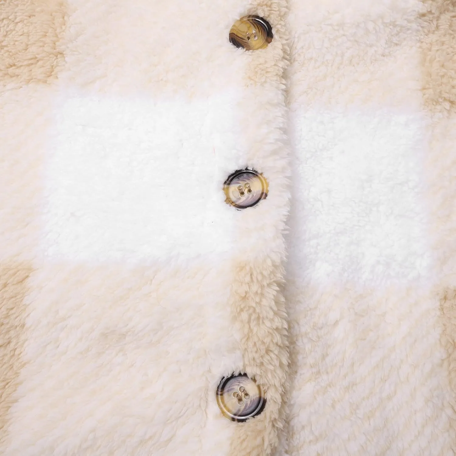 Plaid Fleece Shacket Jacket Womens Oversized Flannel Button Fall Hoodie Jackets With Pockets Warm Winter Coats