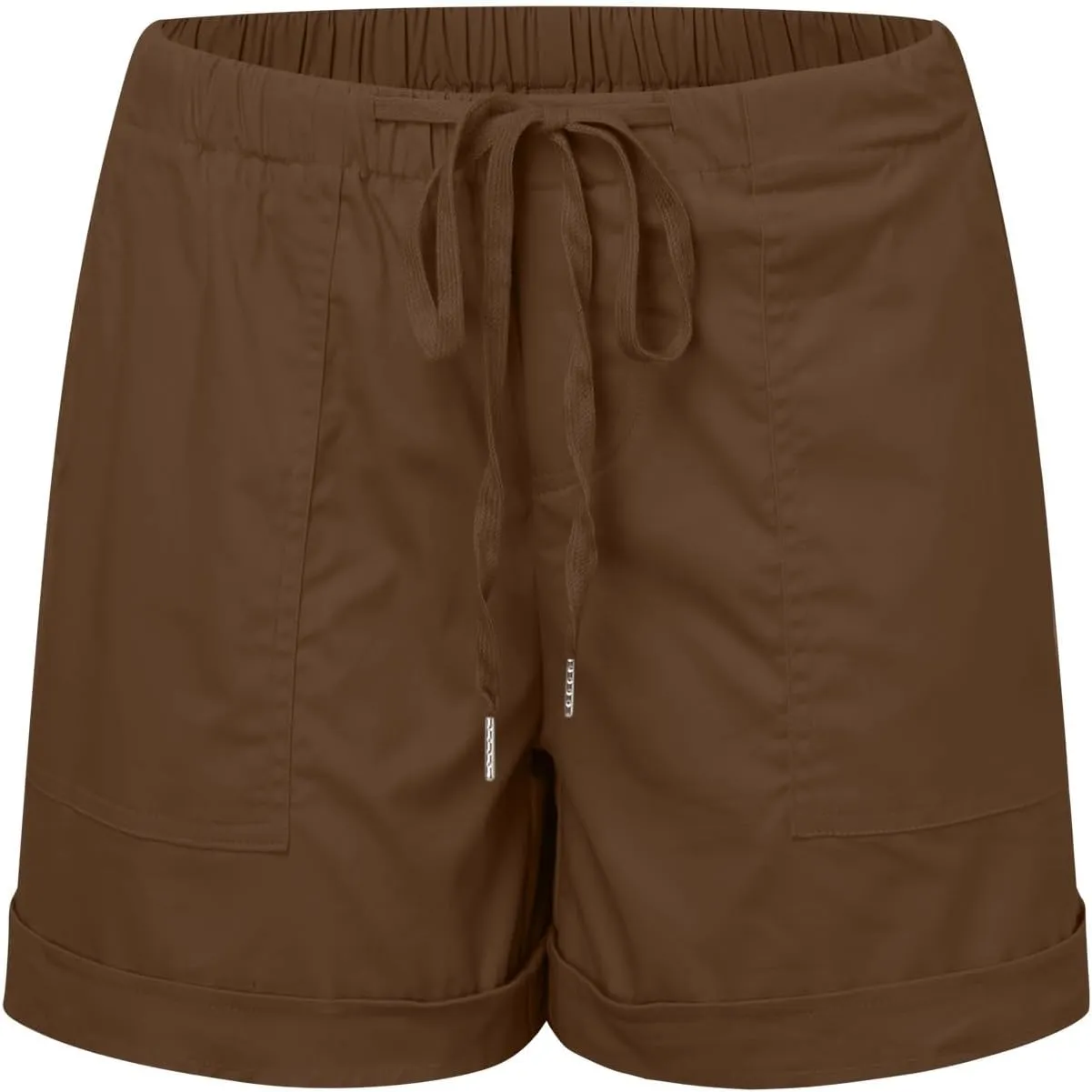 Plus Size Shorts for Women High Waisted Drawstring Cotton Lounge Shorts Pull On Short Casual Pants Summer Outfits