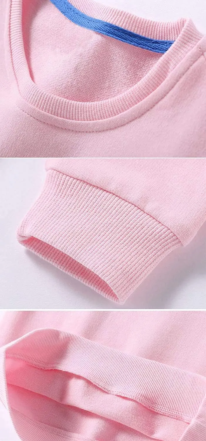 PTPuke Toddler Boys Girls Solid Cotton Thin Sweatshirt Long Sleeve top T-Shirts