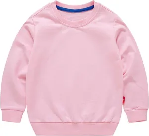 PTPuke Toddler Boys Girls Solid Cotton Thin Sweatshirt Long Sleeve top T-Shirts