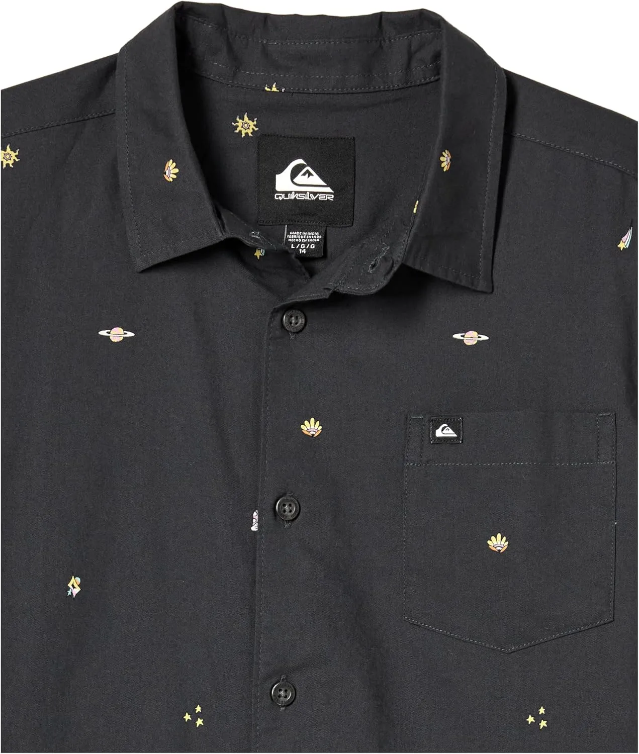 Quiksilver Boys' Apero Classic Woven Short Sleeve Shirt, Button Down Top, Stylish & Comfortable