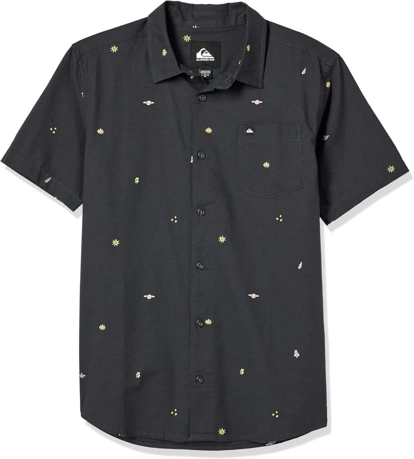 Quiksilver Boys' Apero Classic Woven Short Sleeve Shirt, Button Down Top, Stylish & Comfortable