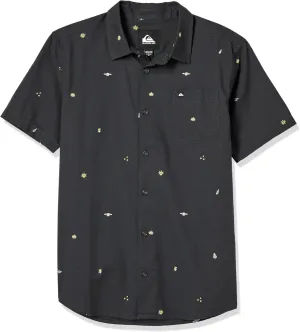 Quiksilver Boys' Apero Classic Woven Short Sleeve Shirt, Button Down Top, Stylish & Comfortable
