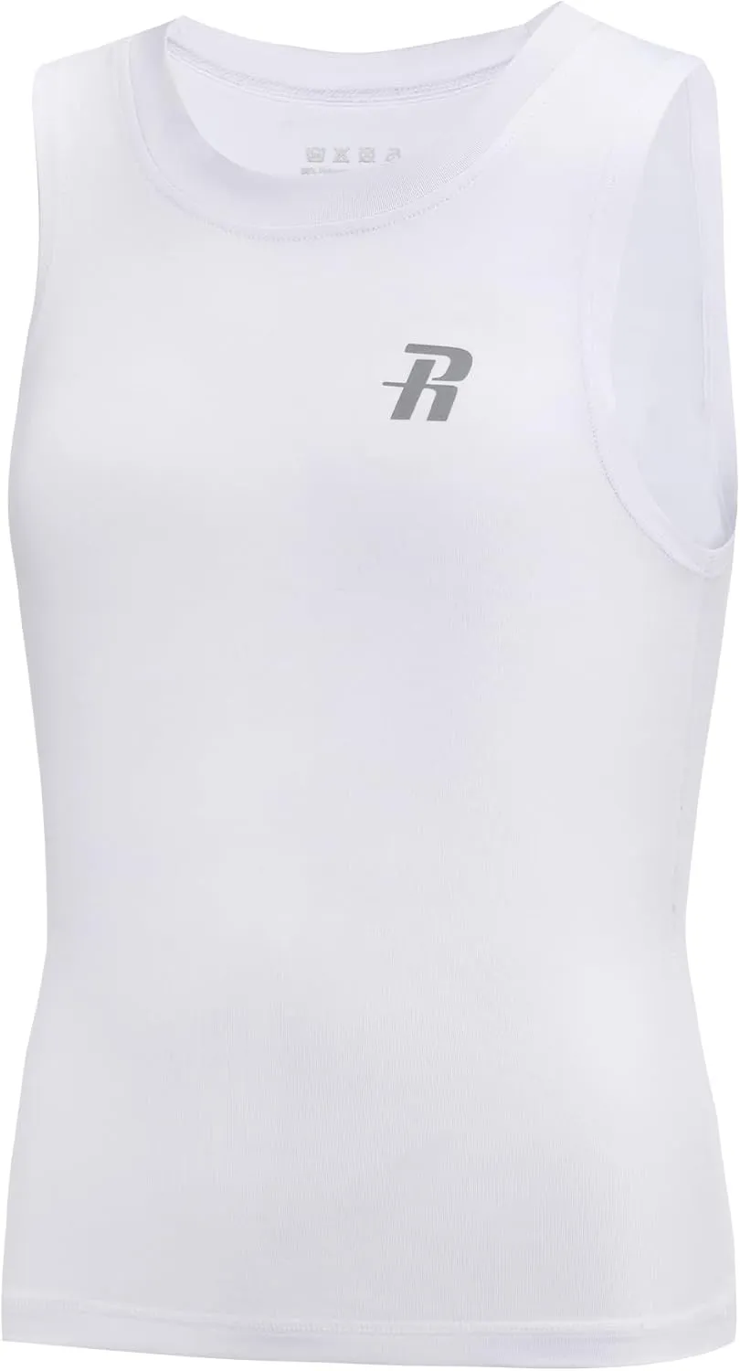 Runhit Boys Compression Tank Top Youth Athletic Quick Dry Base Layer Shirt