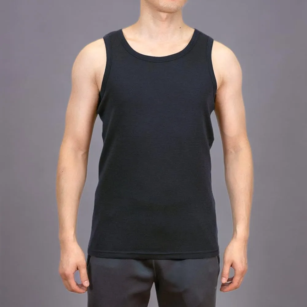 SHEEP RUN 100% Merino Wool Men's Lightweight Moisture Wicking Breathable Tank Top