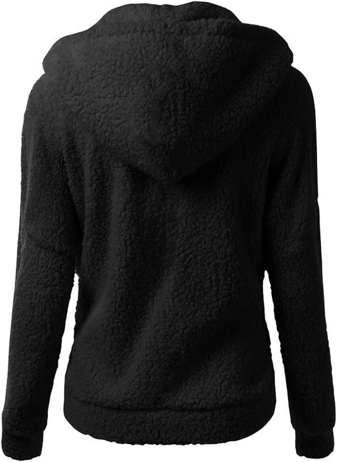 Sherpa Jacket Women Fleece Full Zip Up Hooded Teddy Coats Thermal Long Sleeve Fuzzy Hoodies with Pockets