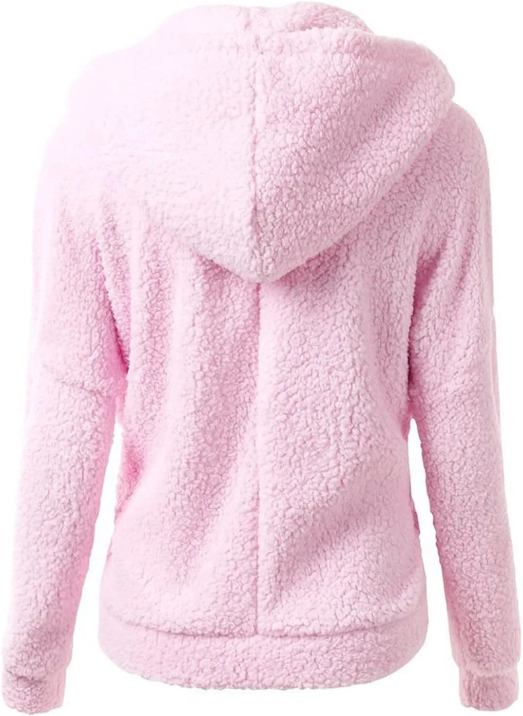 Sherpa Jacket Women Fleece Full Zip Up Hooded Teddy Coats Thermal Long Sleeve Fuzzy Hoodies with Pockets
