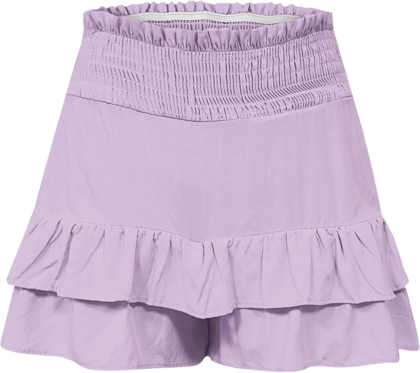 Shorts for Women Ruffled Hem High Waisted Flowy Casual Summer Skirt Shorts Loose Fit Resort Wear Fashion Clothes