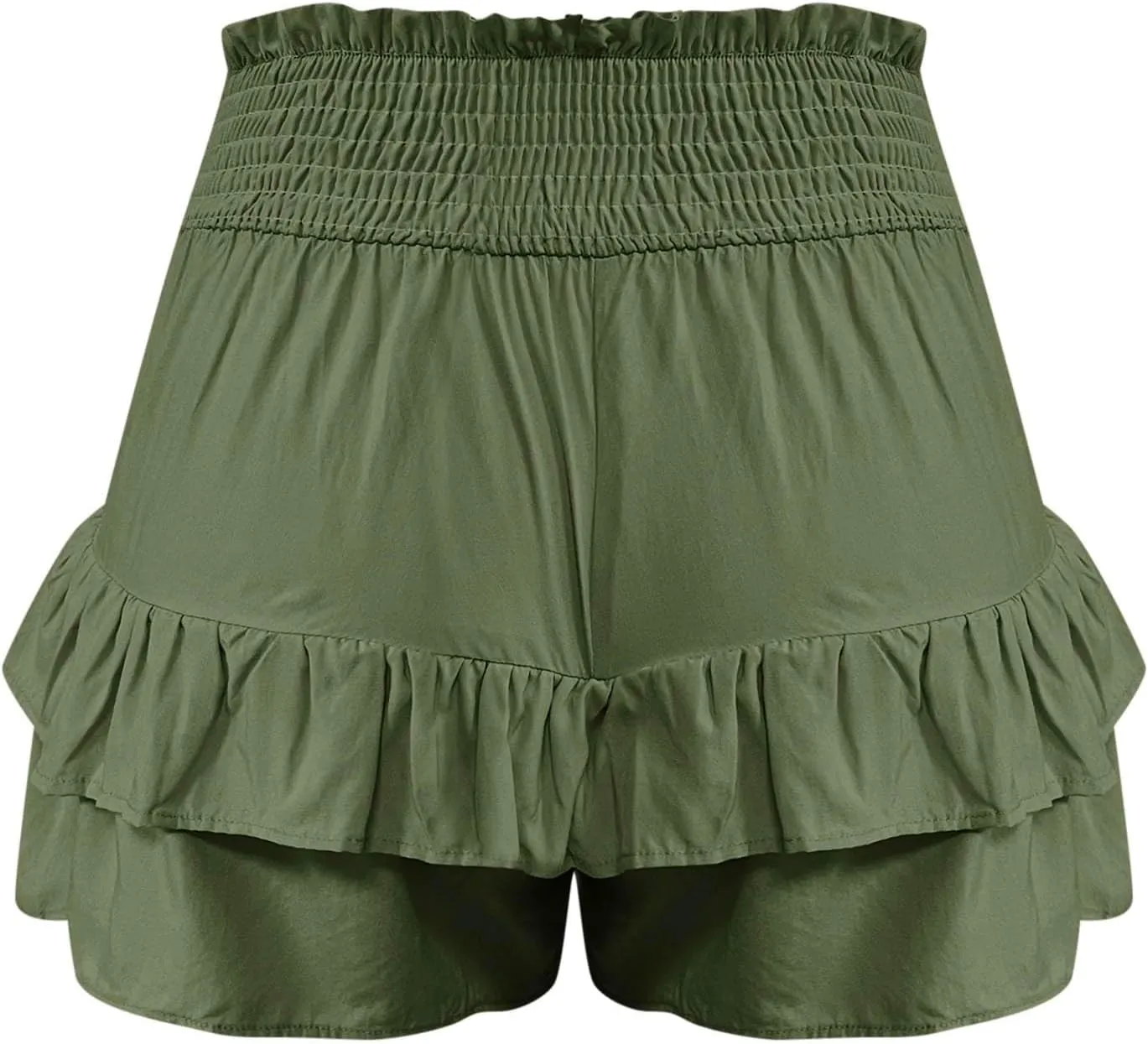 Shorts for Women Ruffled Hem High Waisted Flowy Casual Summer Skirt Shorts Loose Fit Resort Wear Fashion Clothes