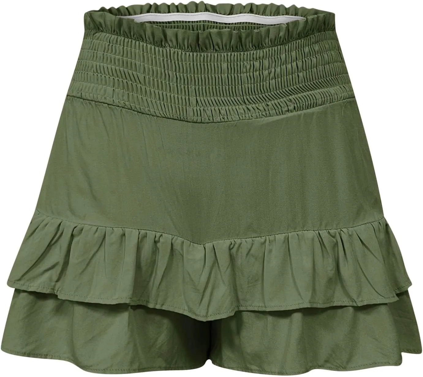 Shorts for Women Ruffled Hem High Waisted Flowy Casual Summer Skirt Shorts Loose Fit Resort Wear Fashion Clothes