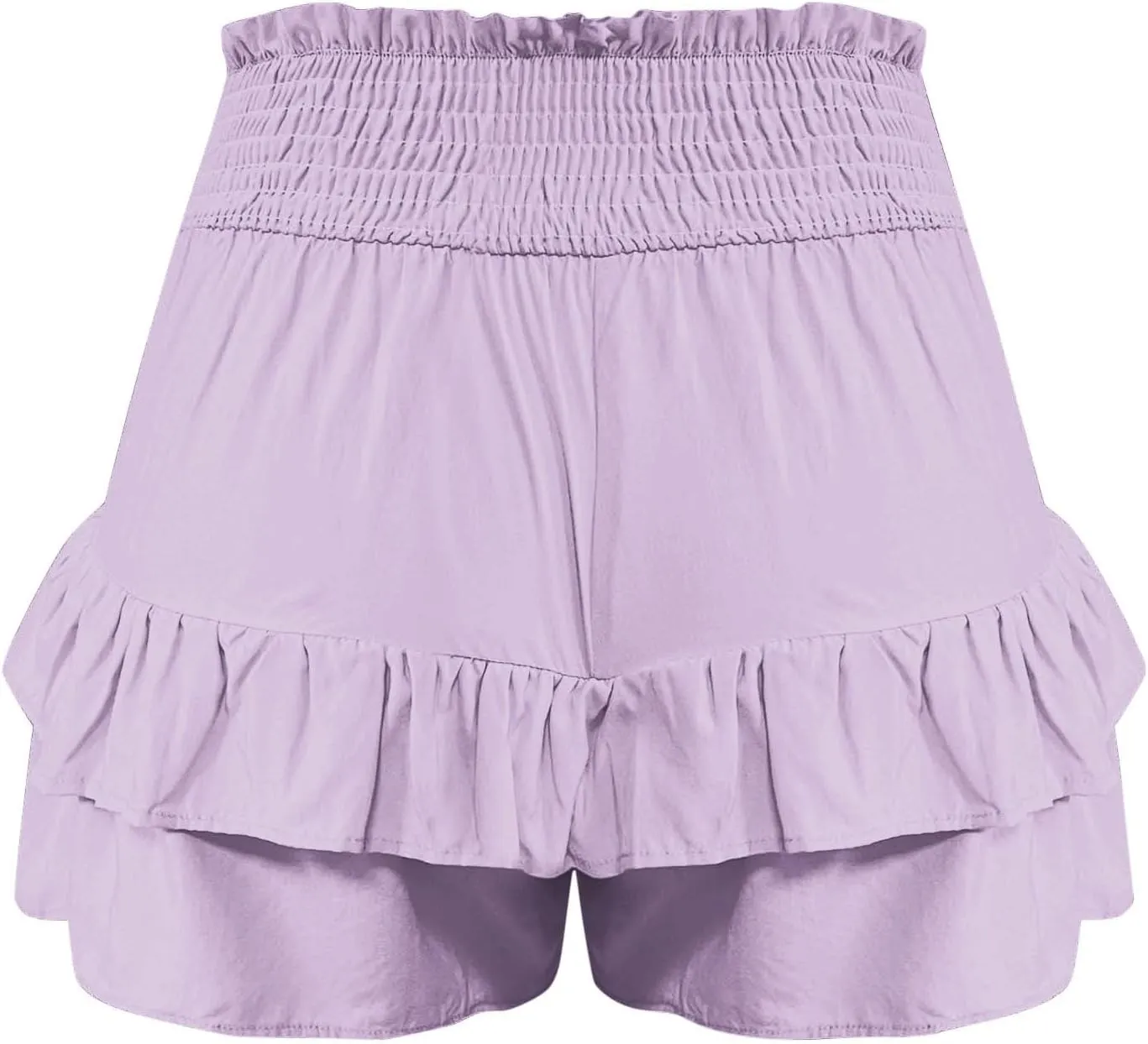 Shorts for Women Ruffled Hem High Waisted Flowy Casual Summer Skirt Shorts Loose Fit Resort Wear Fashion Clothes