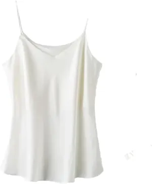Silk Camisole for Women Silk Bandeau Top Sexy V-Neck Tanks and Camis
