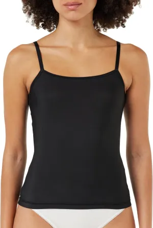 Sloggi Camisole Top Soft Adapt Spaghetti Straps Sheer Mesh Soft Lounge Underwear Black