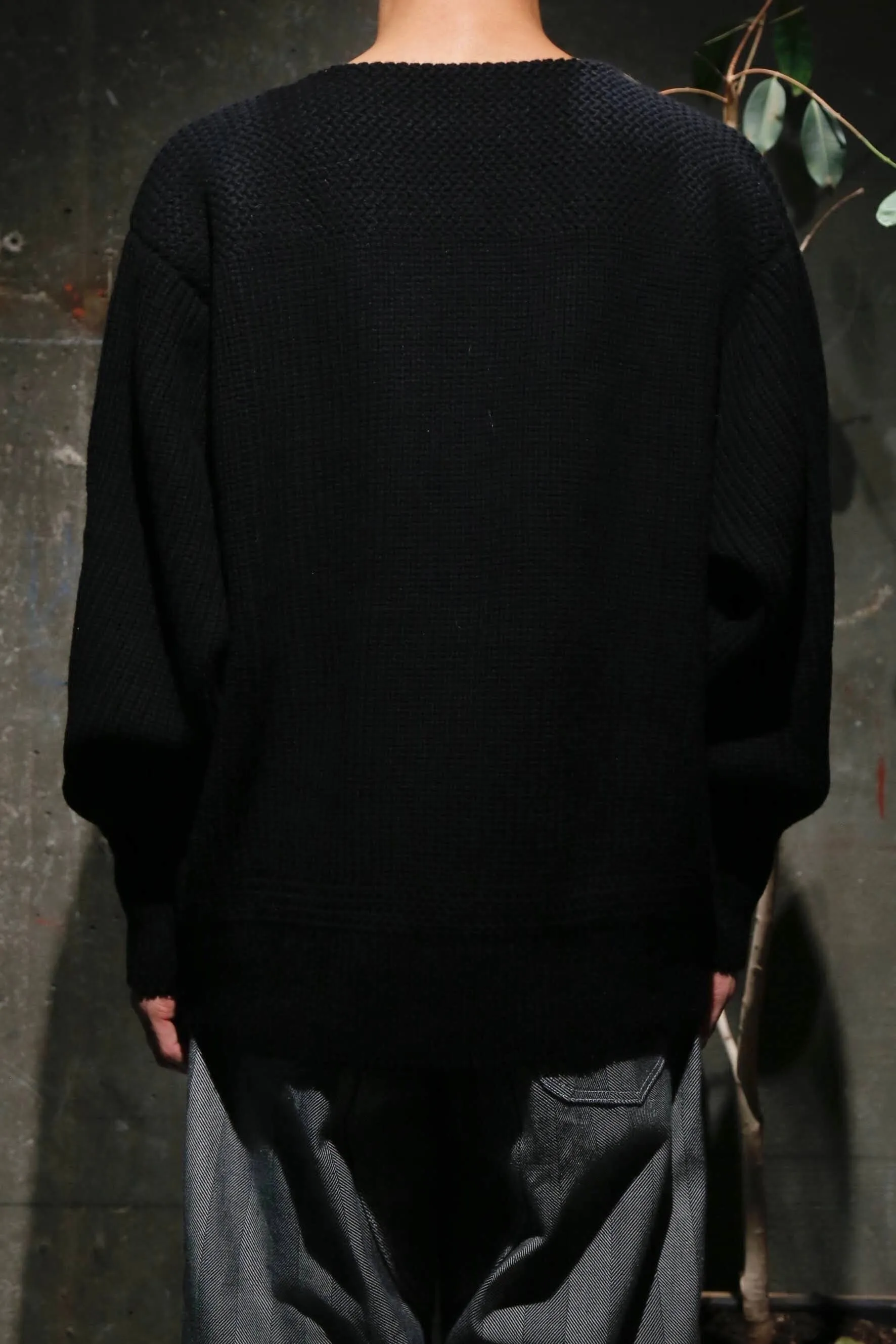 SOLARIS&Co. CHUNKY BOAT NECK KNIT - CHEROKEE(BLACK)