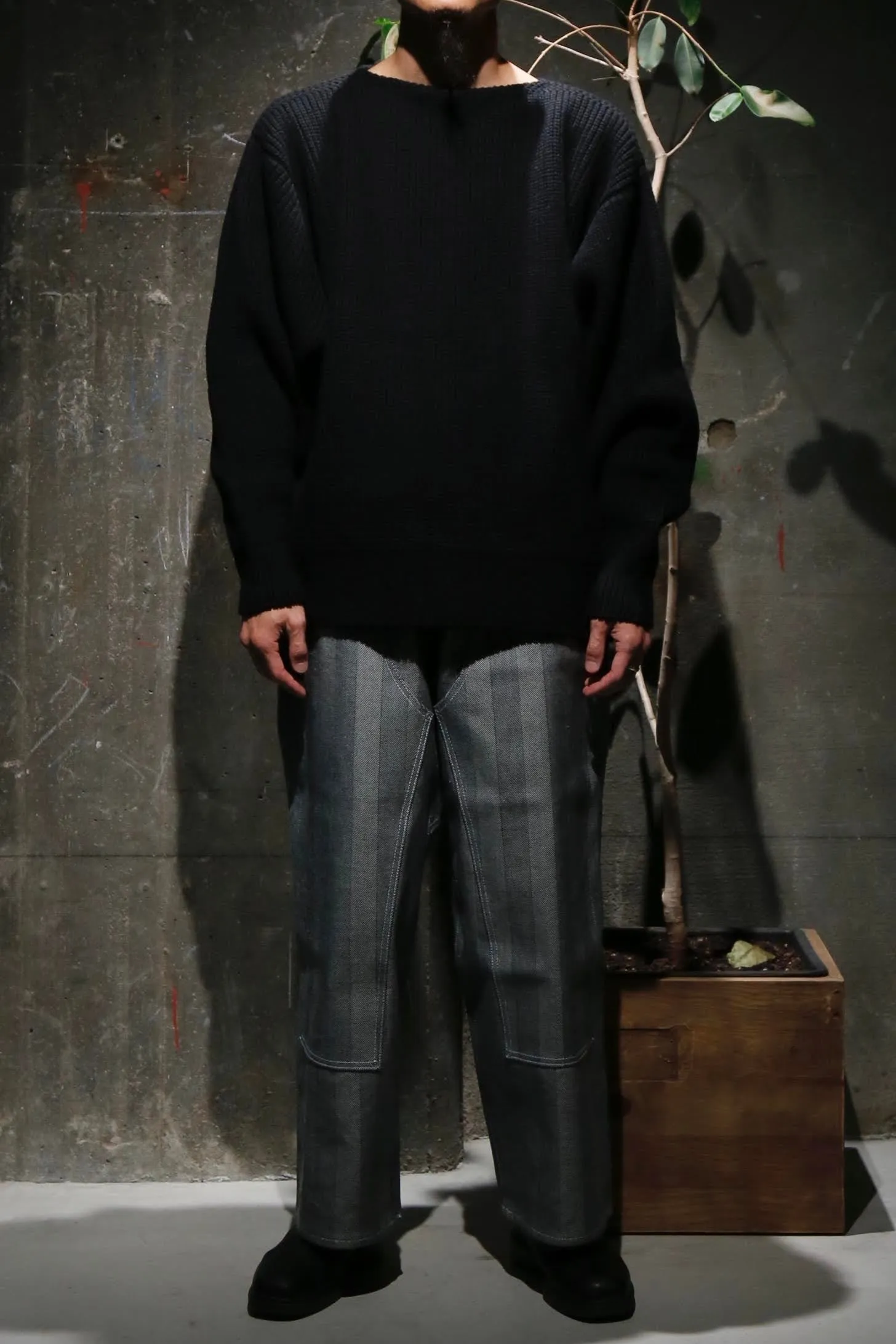 SOLARIS&Co. CHUNKY BOAT NECK KNIT - CHEROKEE(BLACK)