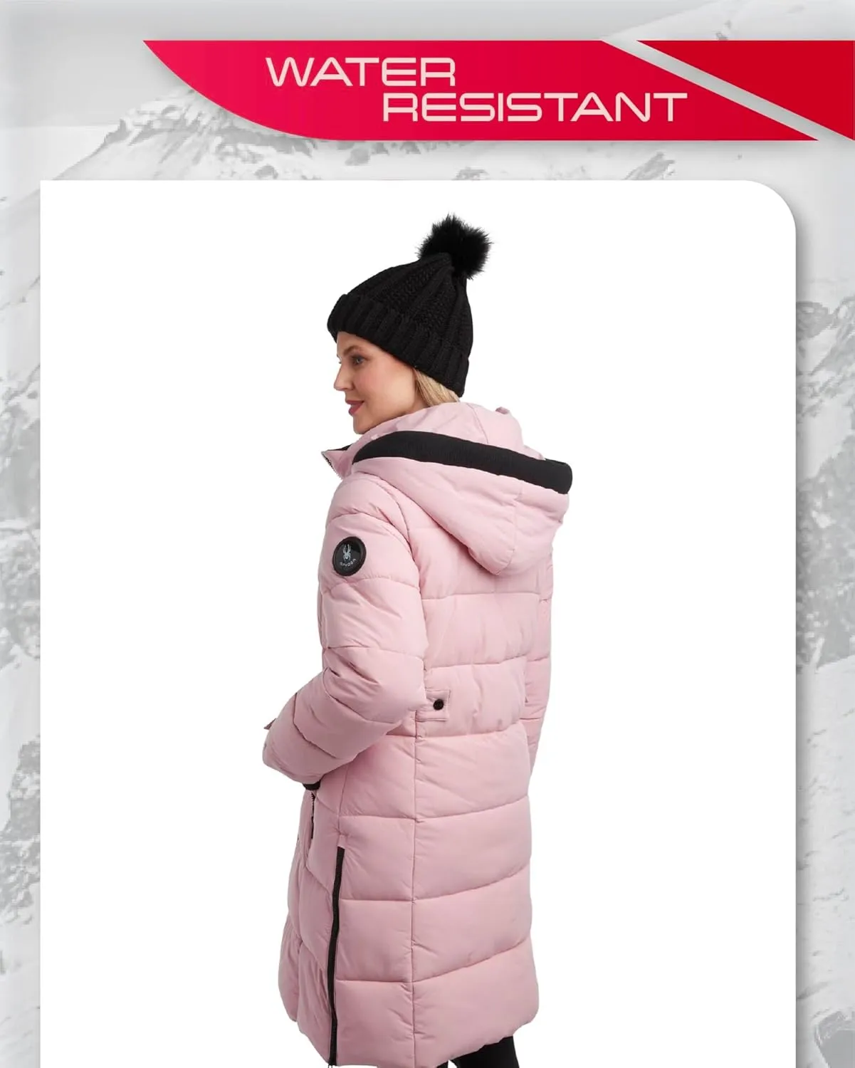 Spyder Women's Long Puffer Jacket - Insulated Full Length Windbreaker Long Down Coat Parka Jacket for Ladies (Sizes: S-XL)