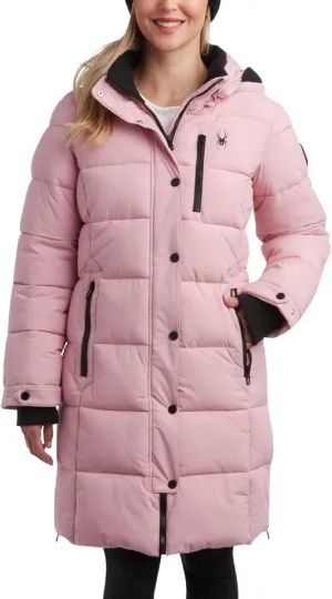 Spyder Women's Long Puffer Jacket - Insulated Full Length Windbreaker Long Down Coat Parka Jacket for Ladies (Sizes: S-XL)