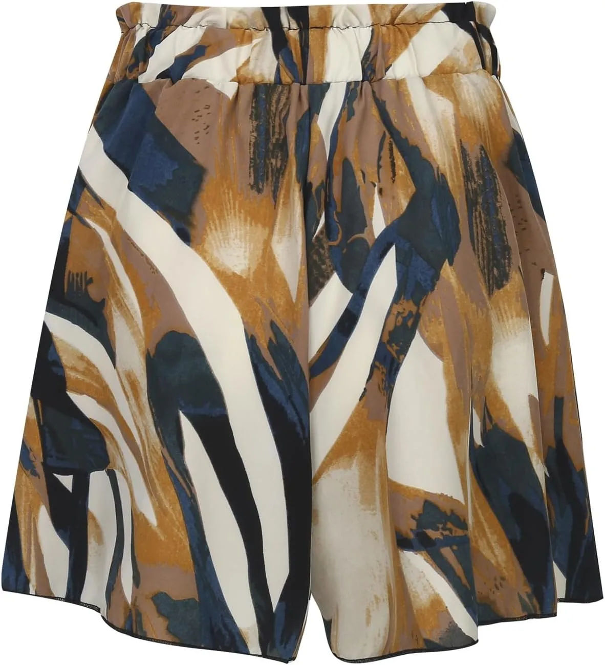 Summer Casual Shorts for Women High Waisted Elastic Waist Skorts Drawstring Casual Baggy Wide Leg Trendy Skirts 2025